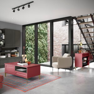 Harborne Graphite and CMS Chicory Red _Kitchen