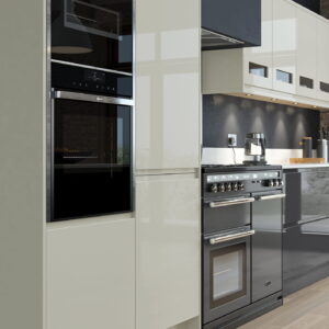 Strada Gloss Graphite and Porcelain_Kitchen
