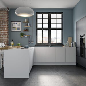 Strada Matte White and Graphite_Kitchen
