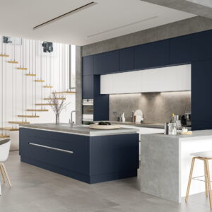 Zola Soft-Matte Indigo and White_Kitchen